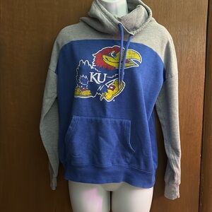 KU cowlneck hoodie